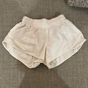 white lululemon shorts